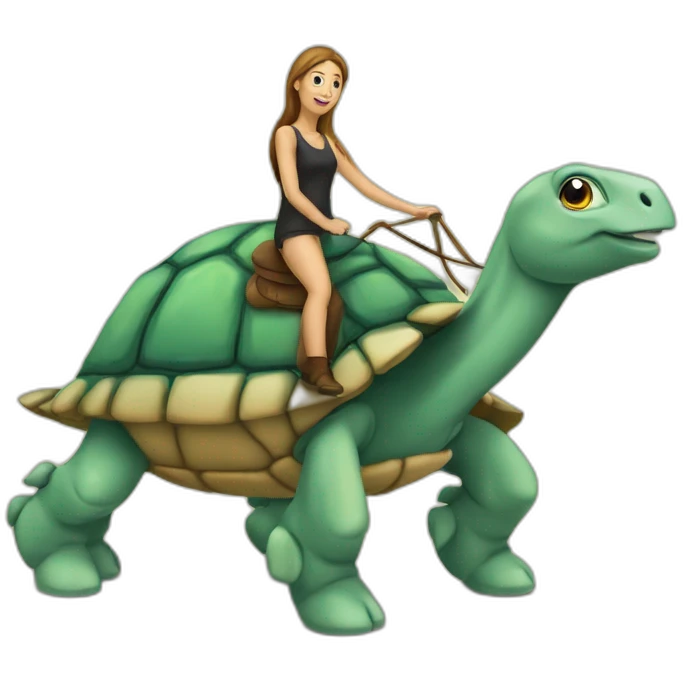 Cheval sur une tortue emoji