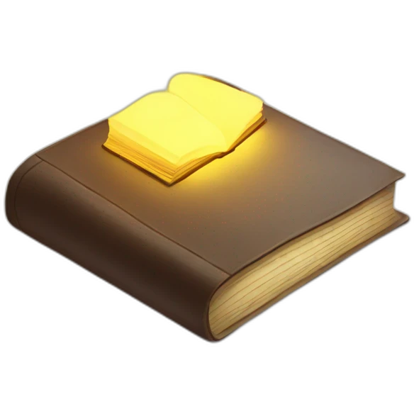 glowing book emoji