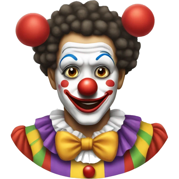 Clown that is dress up like a clown emoji