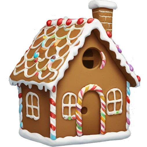 Gingerbread house emoji