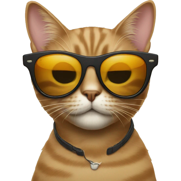 cat wearing sunglasses in front of texas emoji