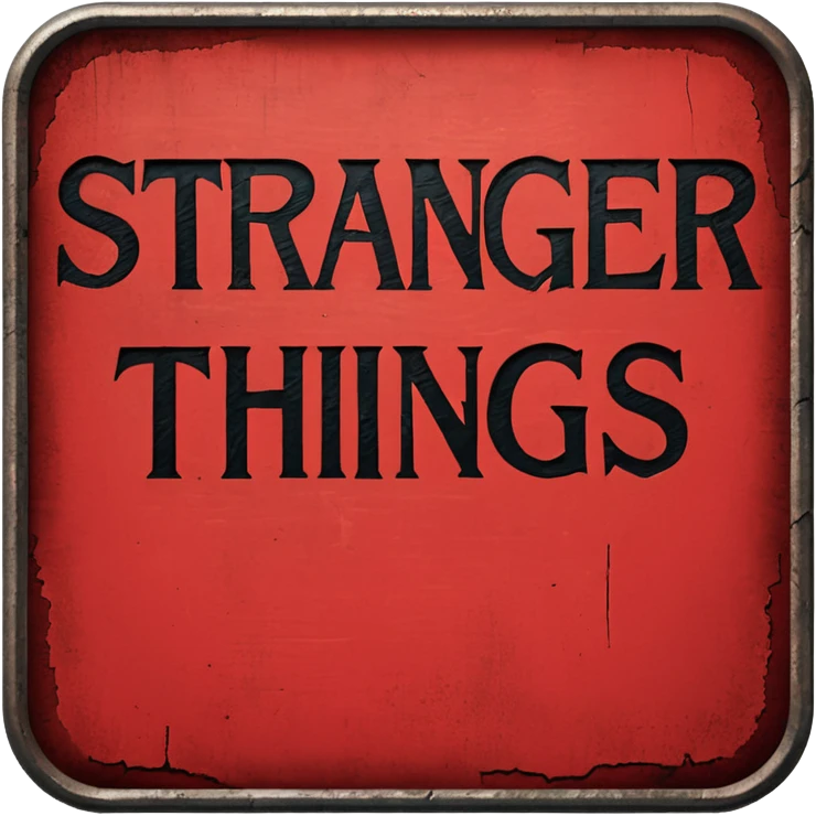 Make Red sign that says Stranger Things  emoji