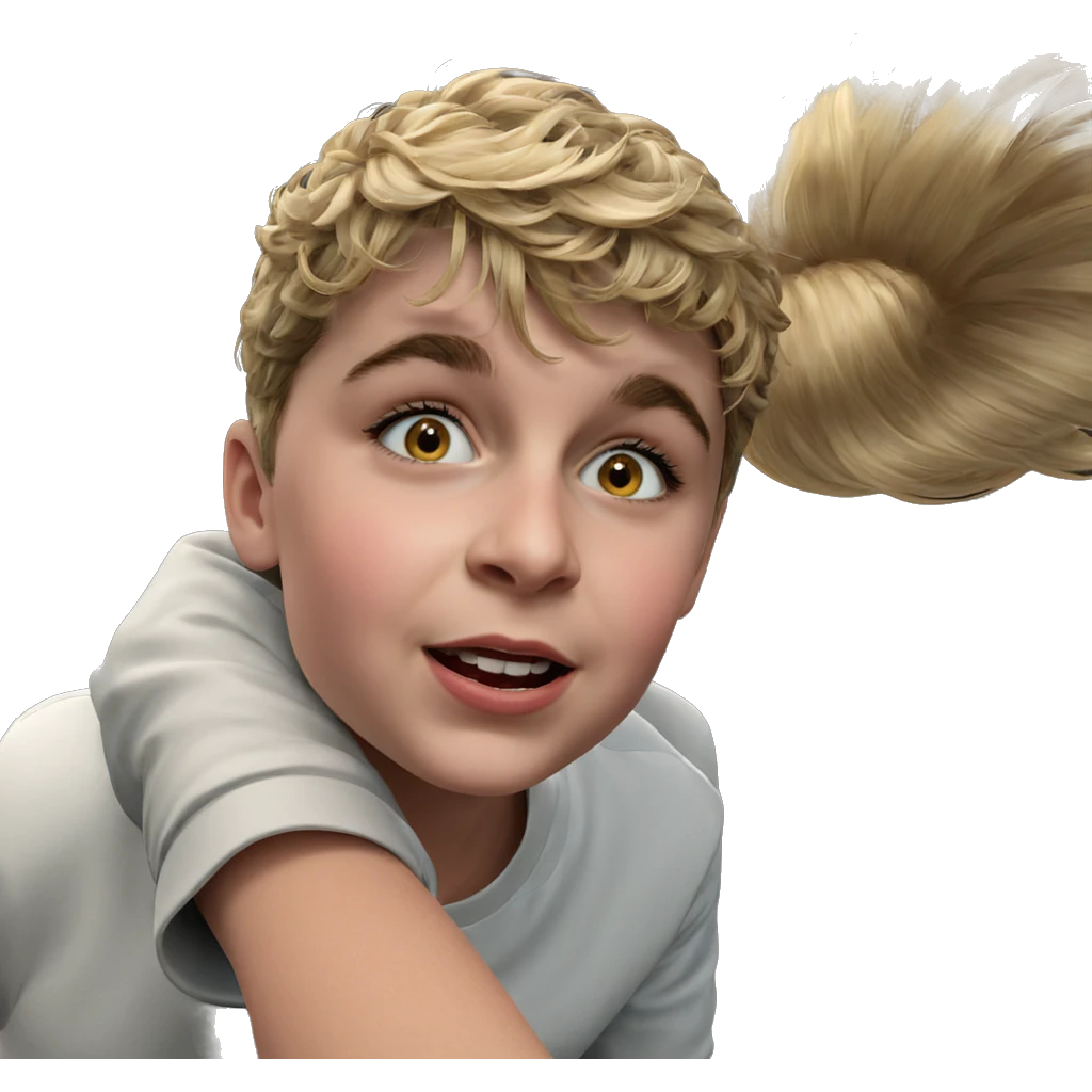 realistic blonde looking at viewer emoji