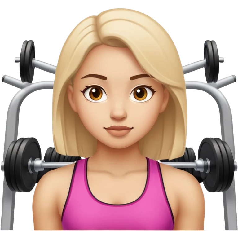 Una chica en el gimnasio emoji