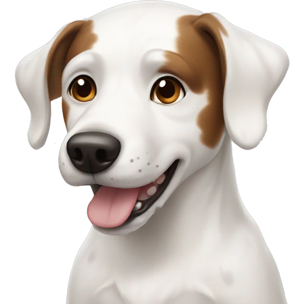white dog with brown spots emoji