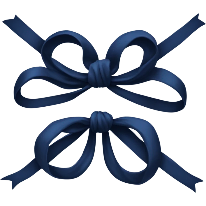 navy blue bow emoji