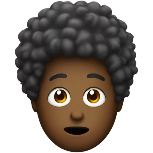 Poop with Afro and google eyes emoji
