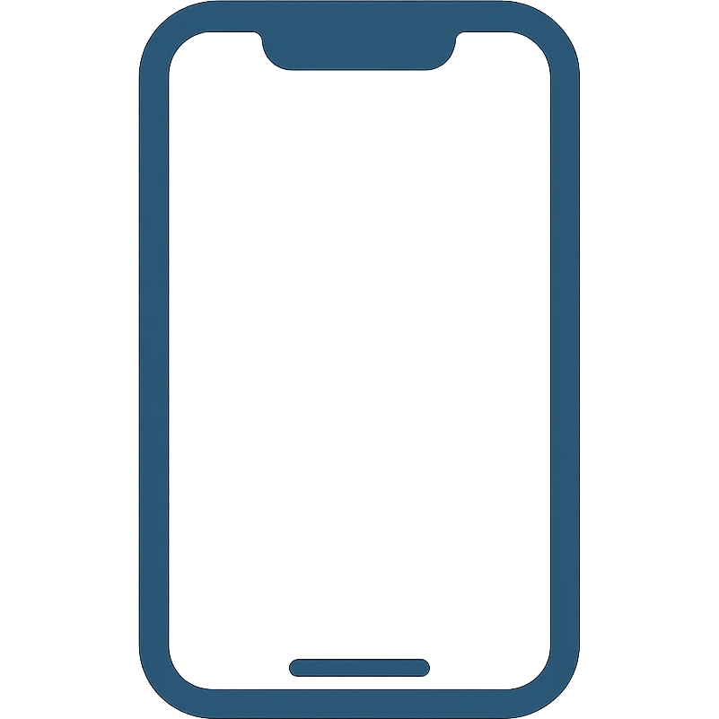 sleek smartphone in flat color icon style emoji