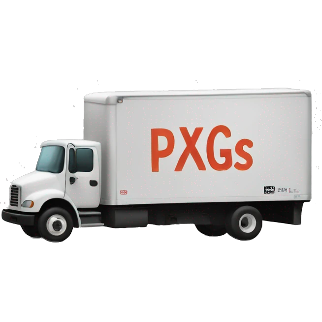 Boxtruck with letters "PGS” on the side emoji