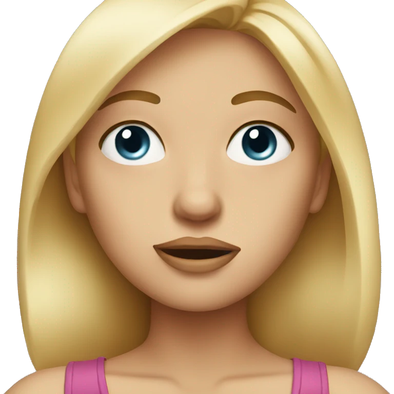 blonde girl rolling her eyes emoji