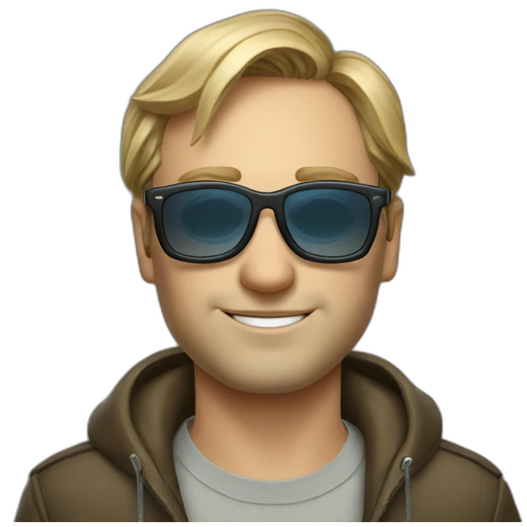 Fashionista Linus Torvald with sunglasses emoji