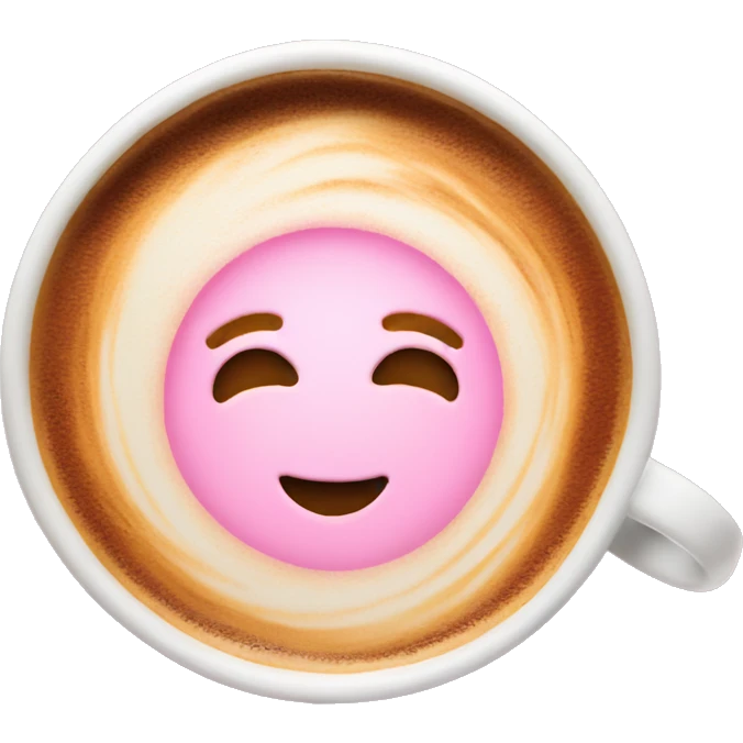 Pink latte art coffee  emoji