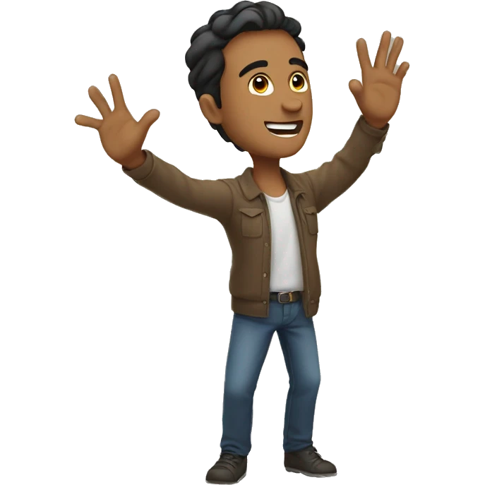 Guy reaching for me  emoji