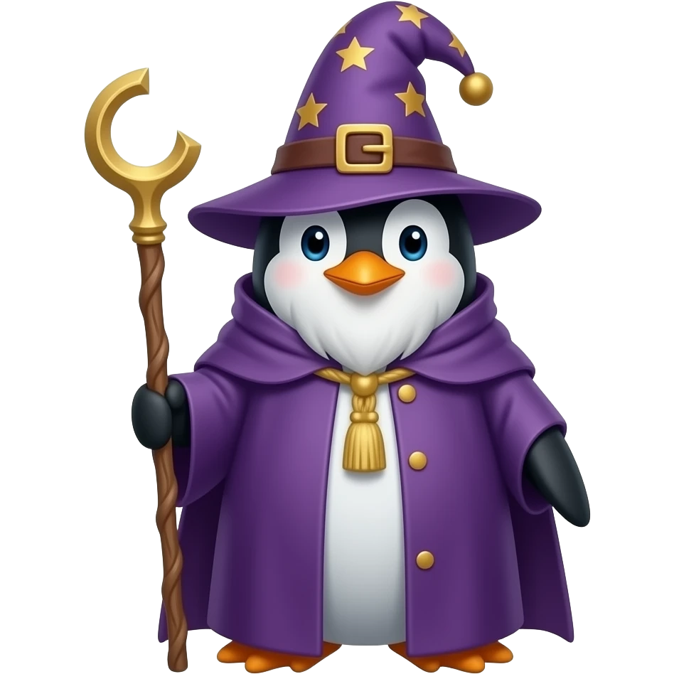 Penguin Wizard emoji