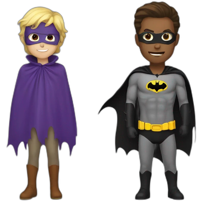 Robin and bat man emoji