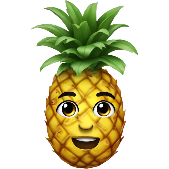 pineapple with makeup emoji