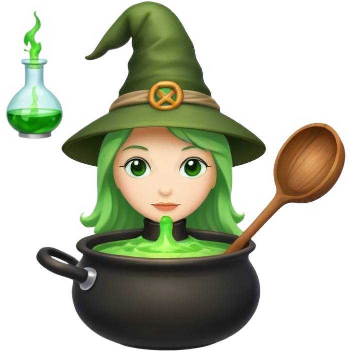 green witch cooking potion emoji