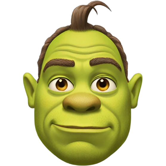 Shrek giving side eye  emoji