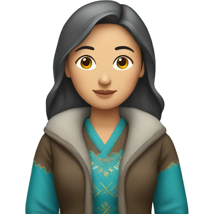 kazakh woman from head to waist emoji
