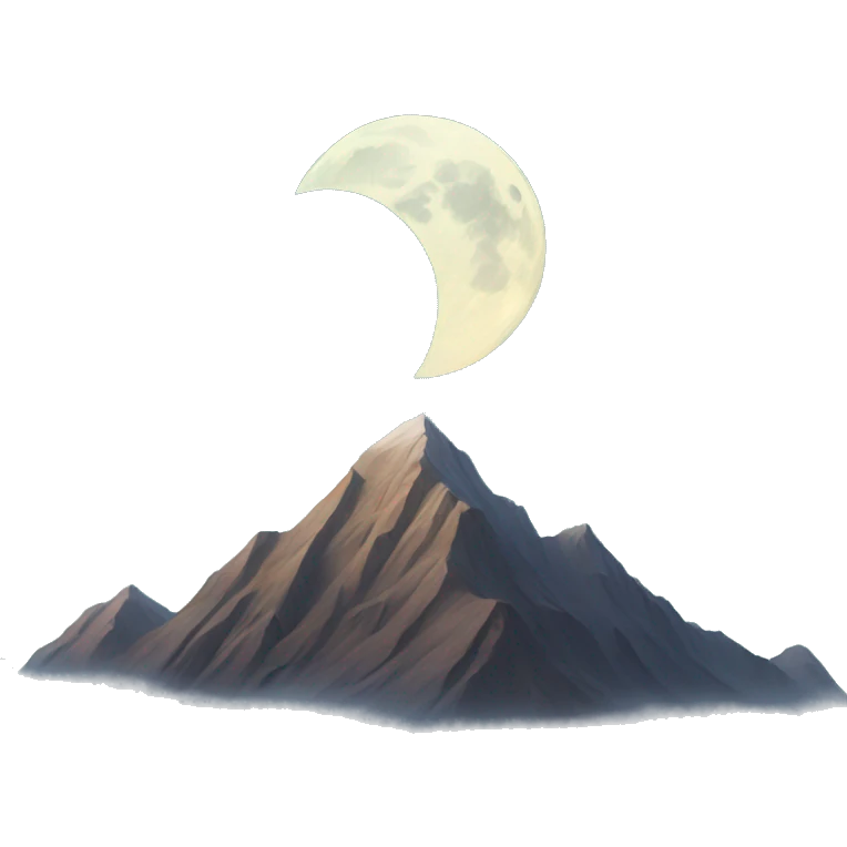 Mountain moon emoji