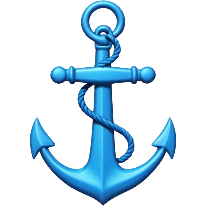 A neon anchor line drawing emoji