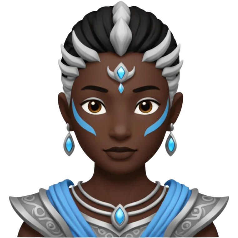 Genasi dnd estilo blanco y negro dibujo emoji