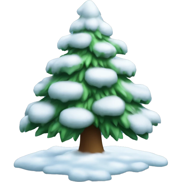 snowy christmas tree emoji