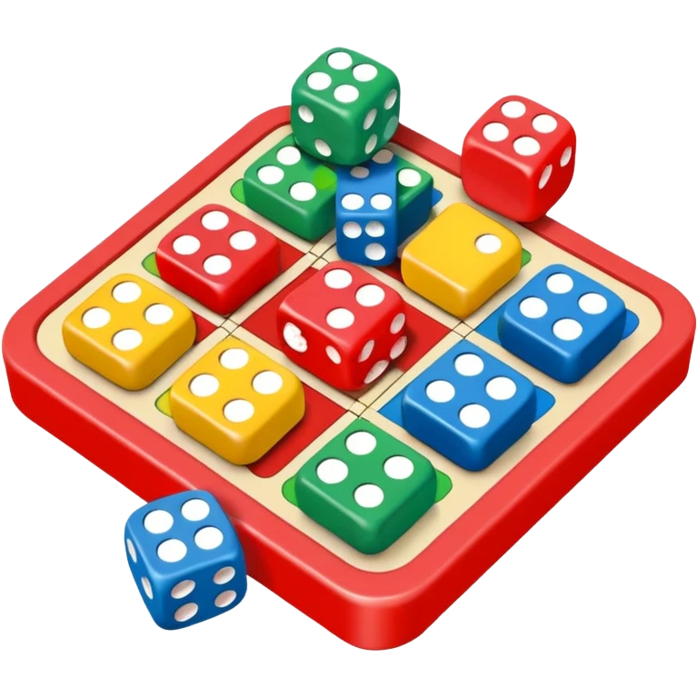 ludo game, with dice emoji