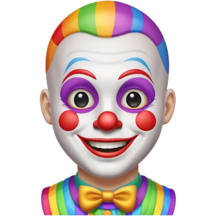 Clown with rainbow buzzcut emoji