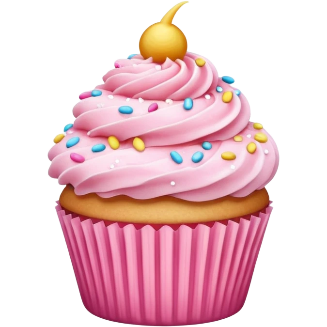 Cupcake with pink icing emoji