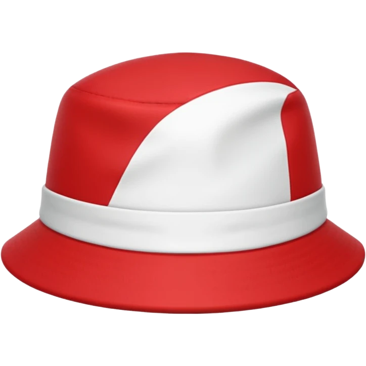 plain isolated red and white hat emoji