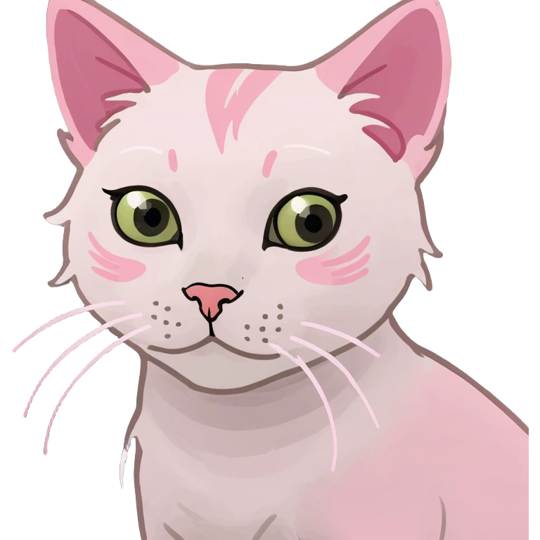 catswith pink hair emoji