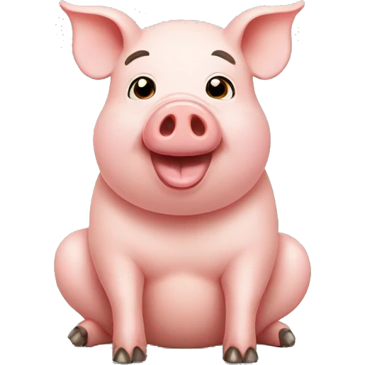Pig with a sign of the sun  emoji