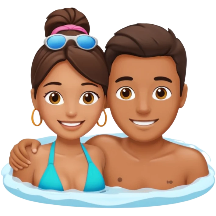 couple in love in a jacuzzi emoji