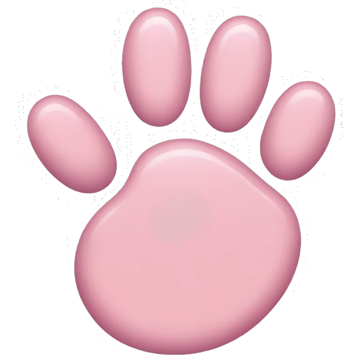 Pink cat's paw emoji
