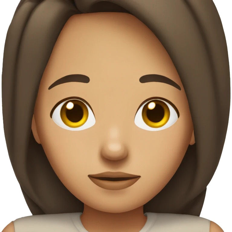 Brunette girl sleeping emoji