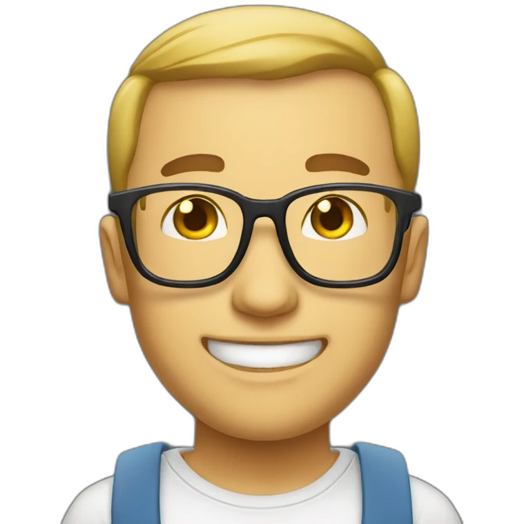 HongKong guy glasses sunny smile emoji