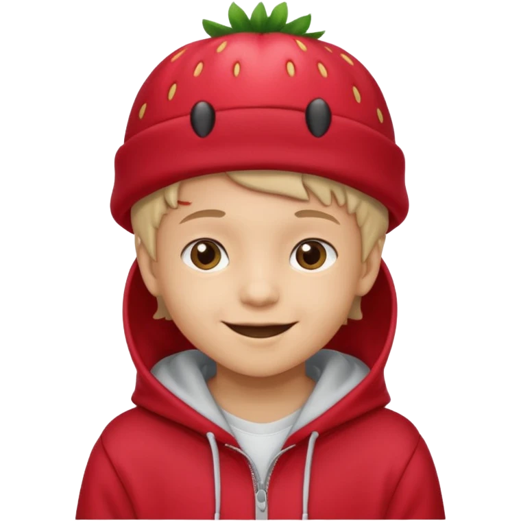 Kids in Fruit Clothes 
A kid wearing hoodies and strawberry hat




































 emoji