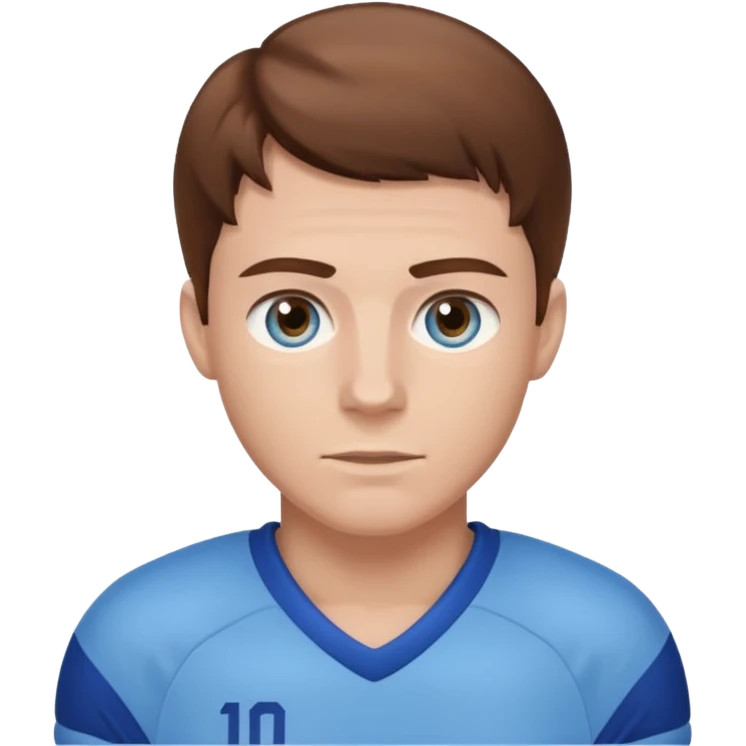 Super Bowl patriots football player number 10 brown hair pale blue eyes emoji