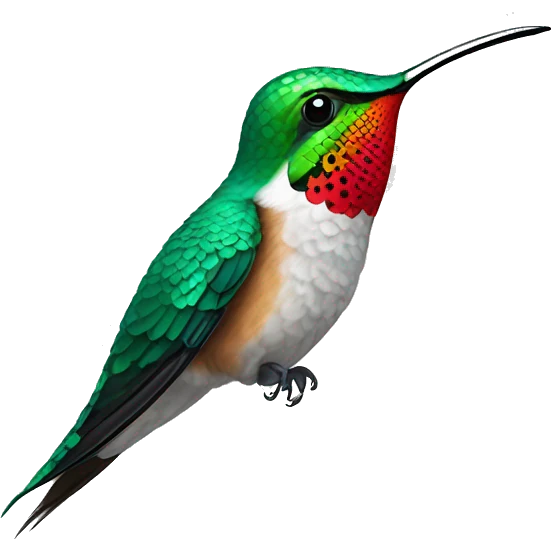 A beautiful hummingbird wearing a Taylor Swift shirt emoji