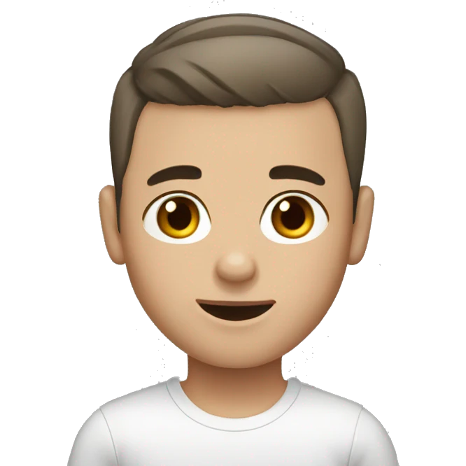 brunette shaved hair boy  emoji
