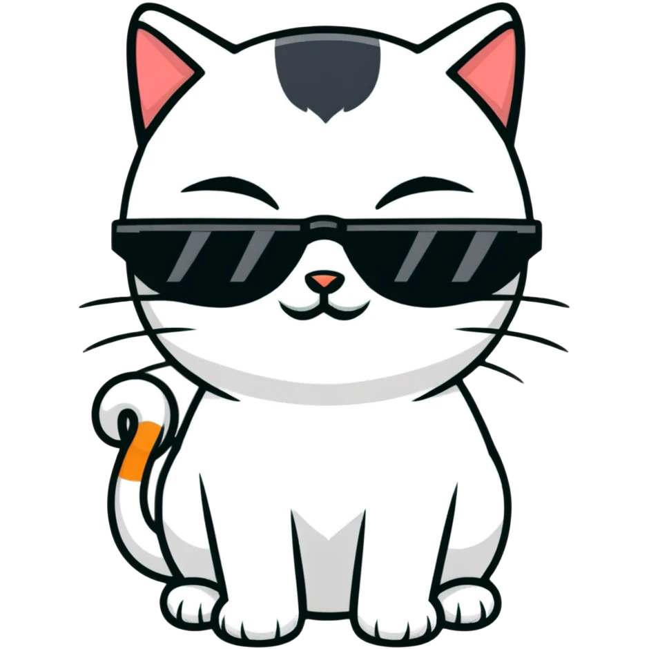 Cat with sunglasses emoji