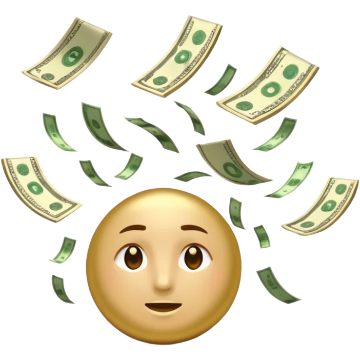 AAC with money falling around it emoji