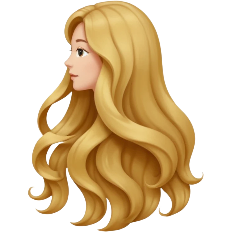 long hair woman back emoji