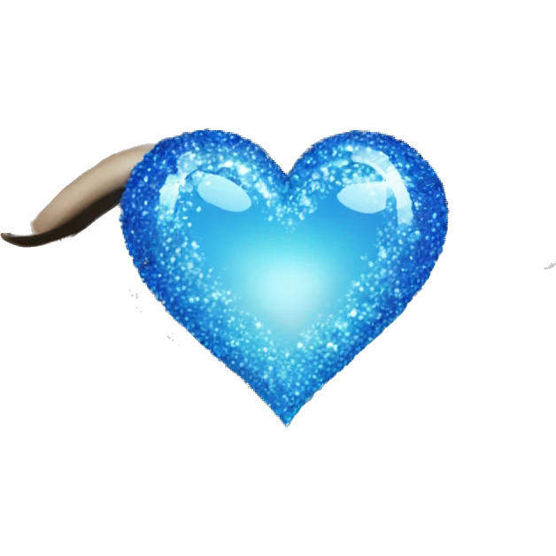 Blue sparkling heart  emoji