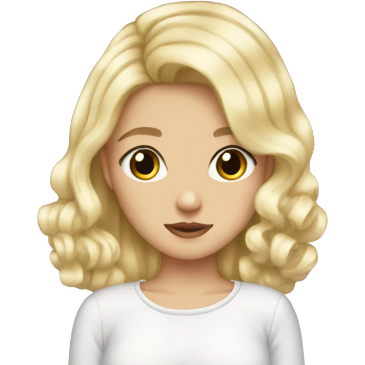 Clean girl aesthetic blonde hair bow emoji