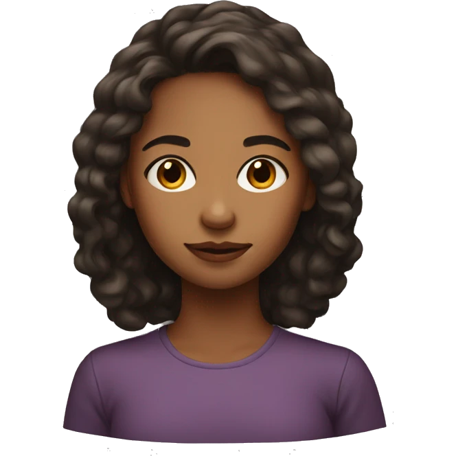 portrait of medium skinned girl emoji