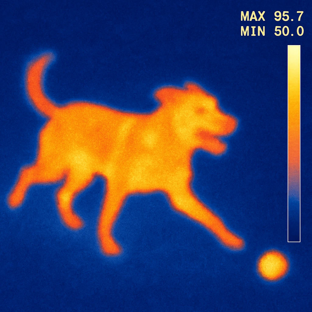 happy dog running after ball emoji