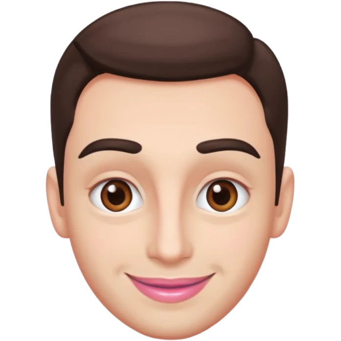 brown eyes lite pink lips men punty eye brows emoji