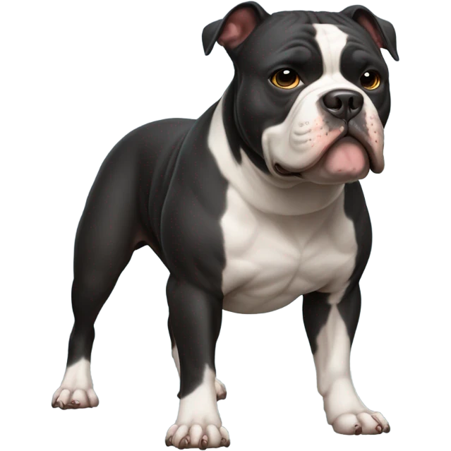 99% Black American Bully with tinted glasses emoji